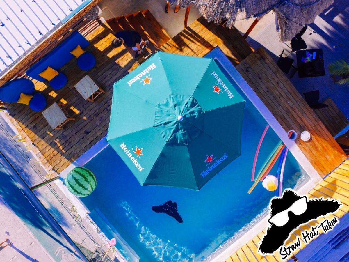 Straw Hat Hostel & Rooftop Bar Tulum Exteriör bild